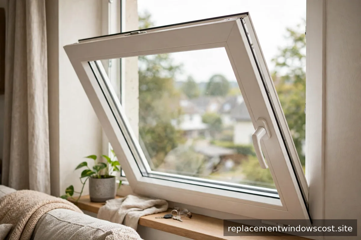 Dreh-Kipp-Fenster in Kippstellung zur Lüftung