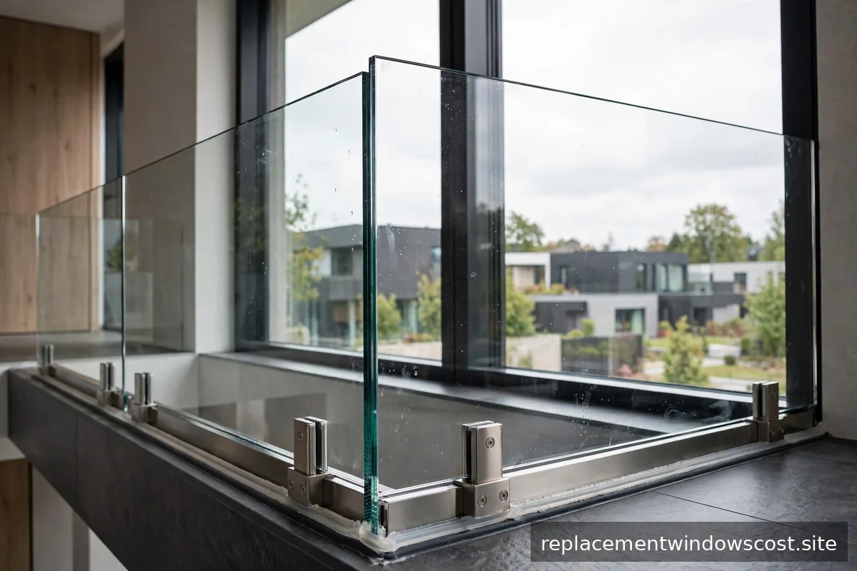 Haus mit bodentiefer Verglasung im Erdgeschoss