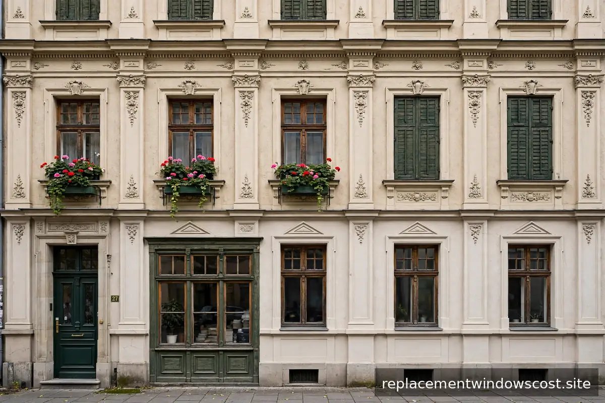 Saniertes Gründerzeithaus mit alten Holzfenstern